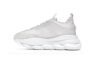VERSACE – CHAIN REACTION WHITE MESH RUBBER SUEDE
