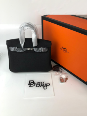 Hermès Birkin 25 in Black (Noir) with Palladium Hardware