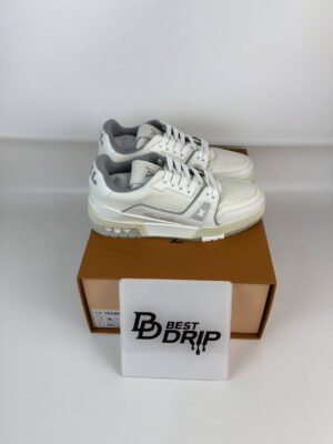 Louis Vuitton LV Trainer Low-Top Sneakers – White & Grey